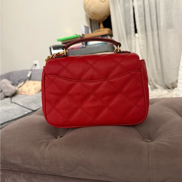 Tory Burch Red Quilted Shoulder Bag - Picture 2 of 3